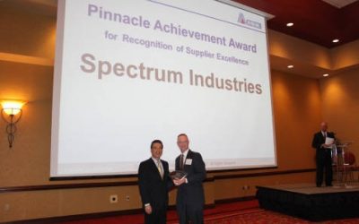 Spectrum Industries awarded Pinnacle Achievement Award for Recognition of Supplier Excellence by M-TEK